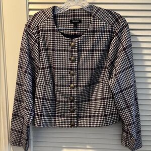 Torrid Women's Black and White Plaid Jacket